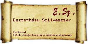 Eszterházy Szilveszter névjegykártya
